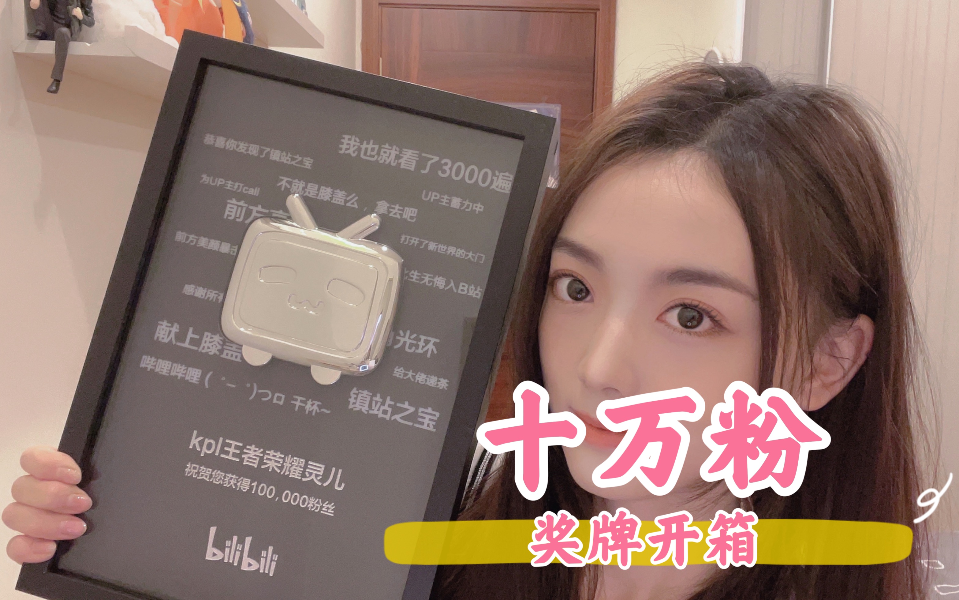 我收到了bilibili的十万粉丝奖牌