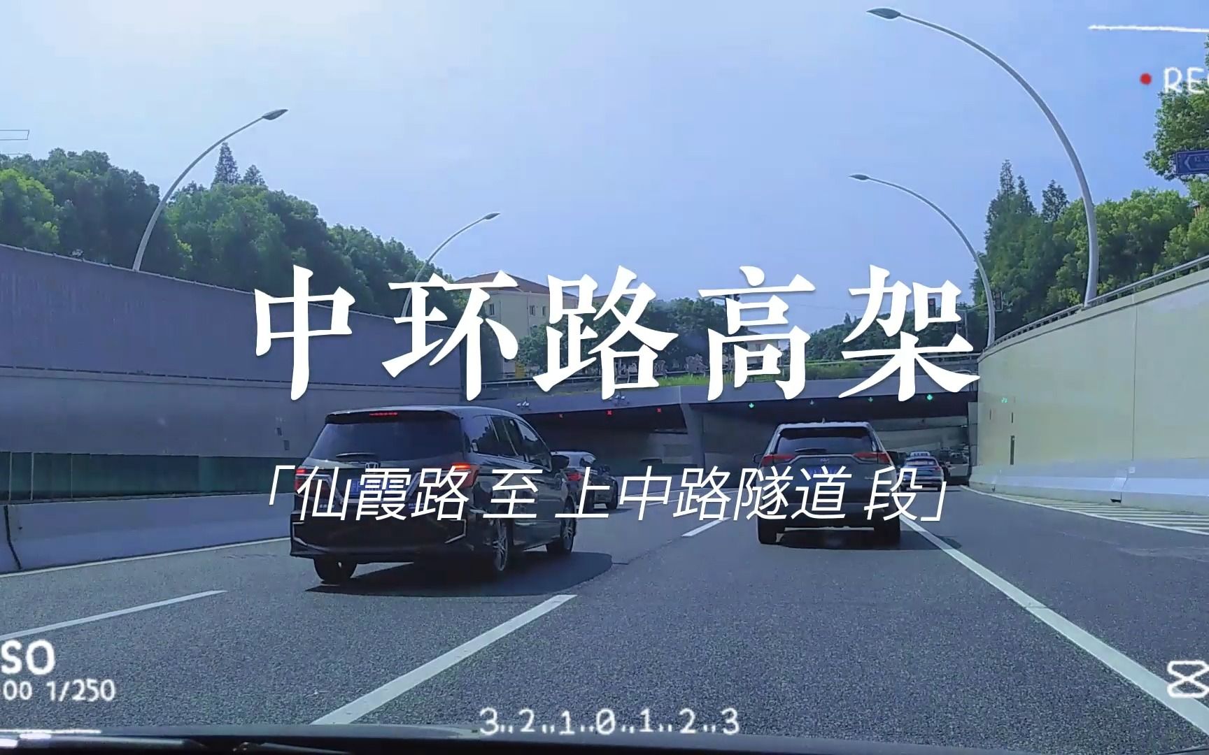 中环高架路:仙霞路~上中路路隧道【tesla model3副驾第一视角】
