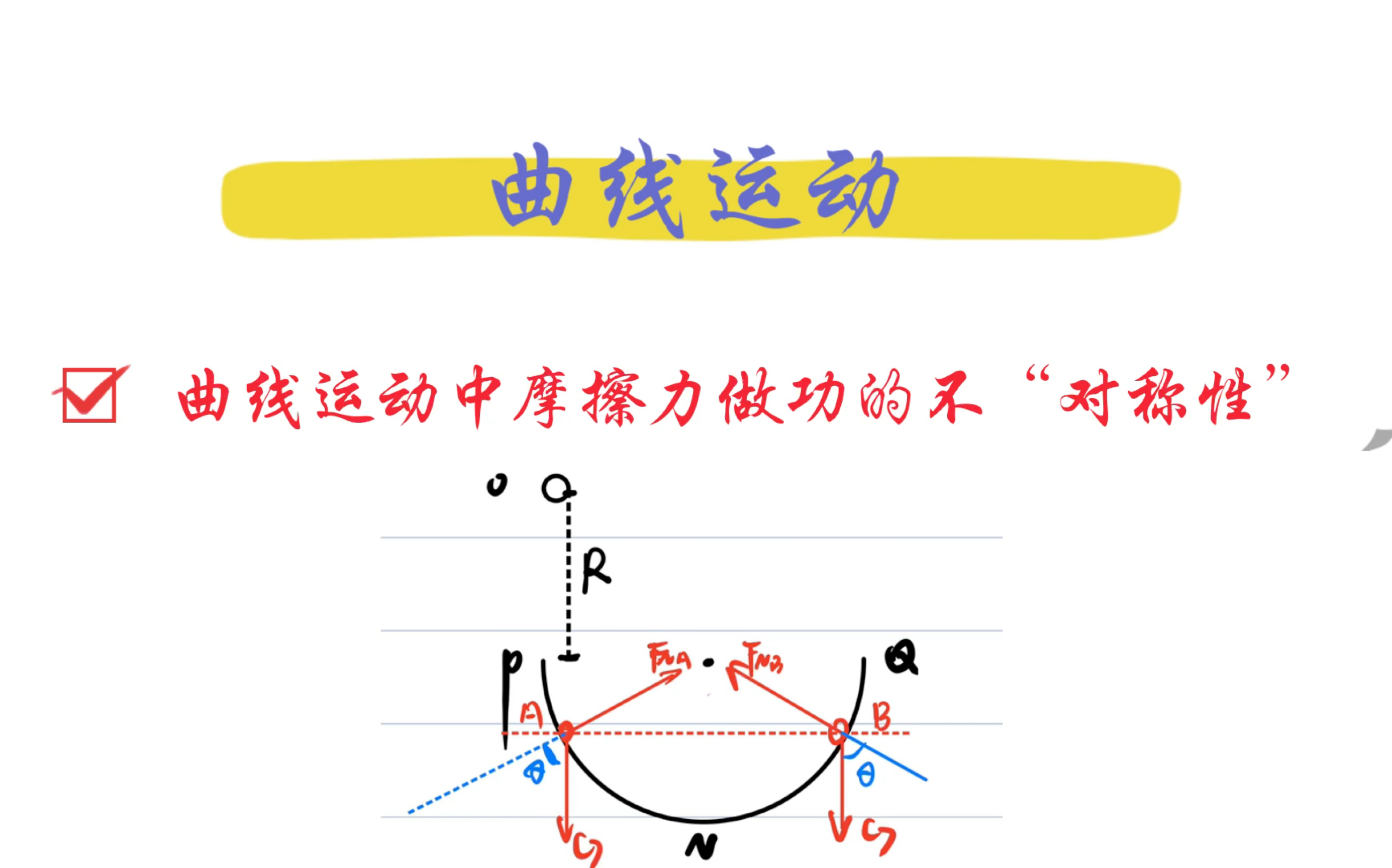 【曲線運動】圓周運動中摩擦力做功的