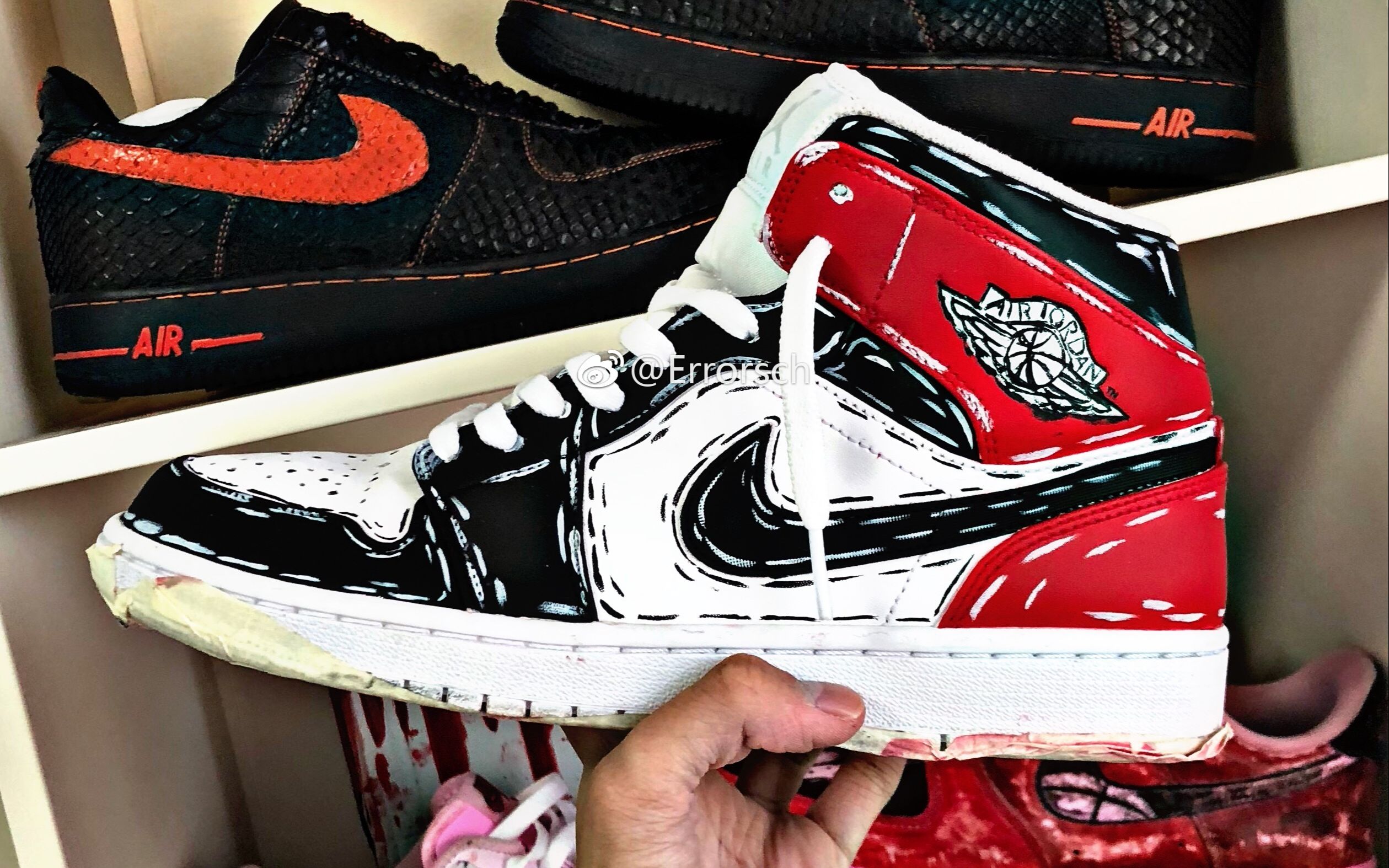 球鞋定制-aj1鸳鸯 二次元diy