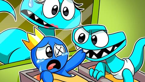 Rainbow Friends Chapter 2 - Cyan Sad Origin Story! Cartoon