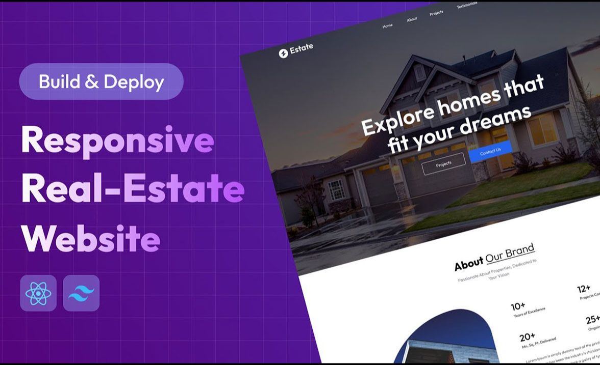 使用 React 和 Tailwind CSS 构建和部署房地产网站 | React JS 项目哔哩哔哩bilibili