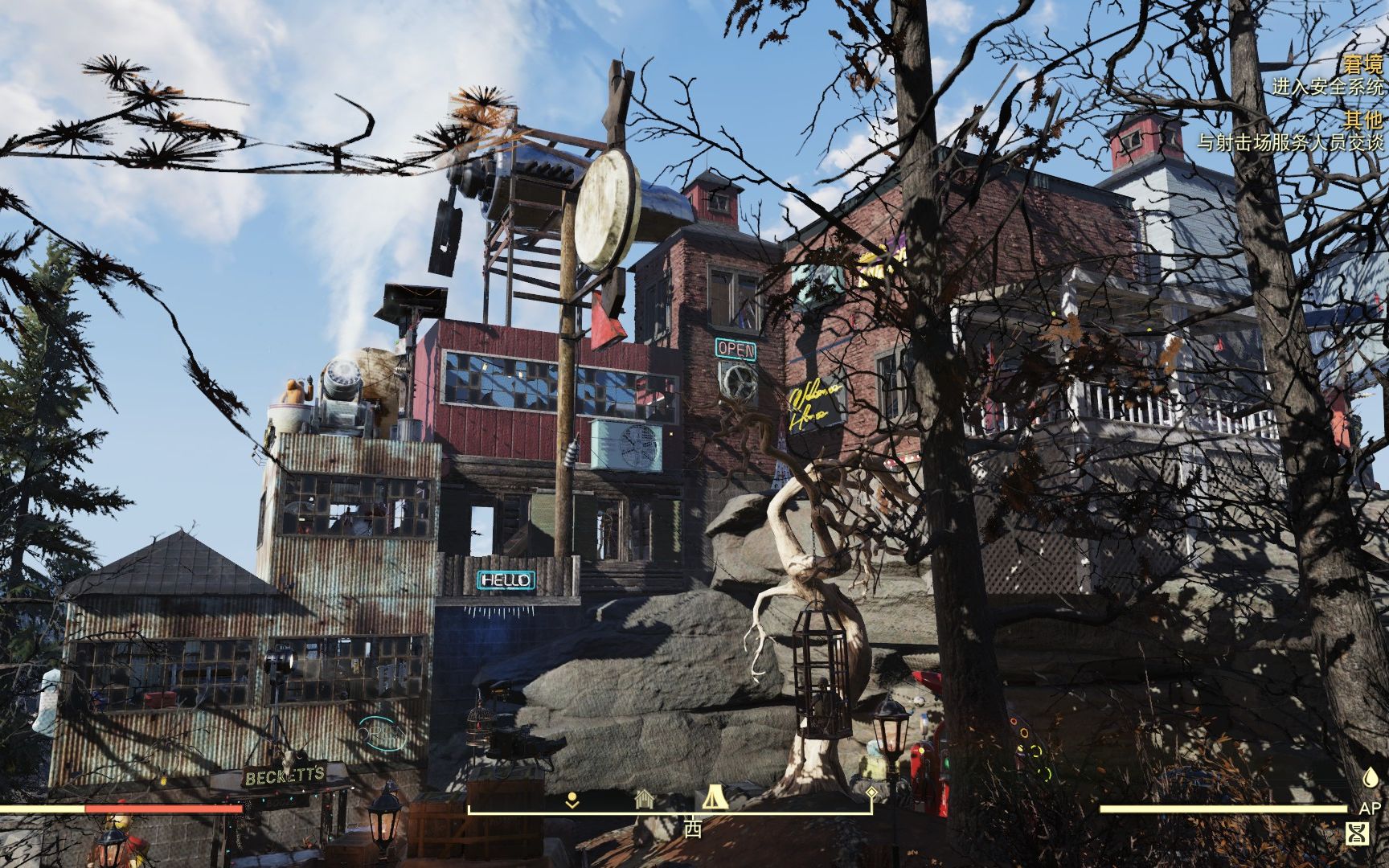 辐射76半山阶梯别墅camp导览,易复制!