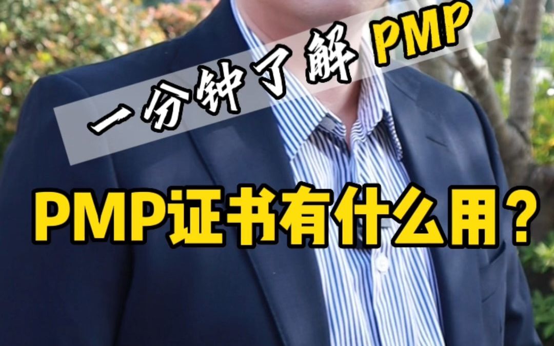 一分钟了解PMP,PMP证书有什么用?哔哩哔哩bilibili