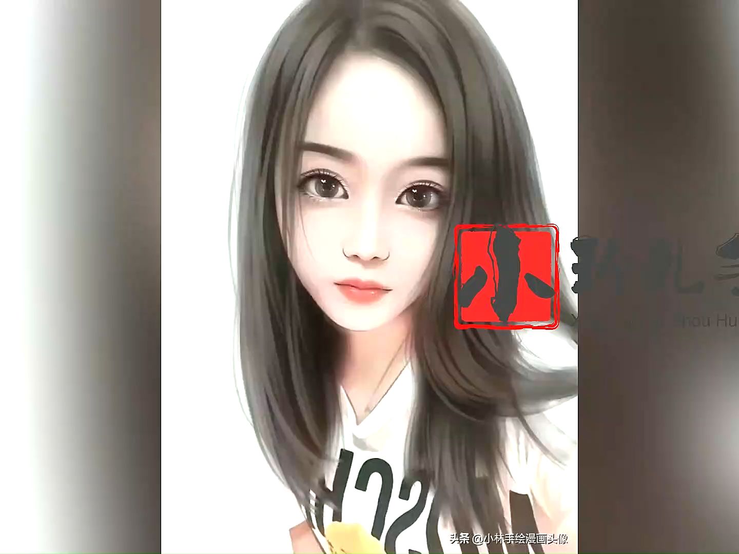 做在窗前卡通人物頭像,美女頭像 漂亮 溫柔