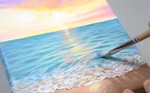 Tải video: 【丙烯画】【绘画教程】【新手向】Ocean Sunset-海边的日落