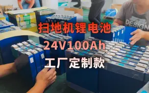 下载视频: 给工厂组装一批24V100Ah的锂电池，扫地机专用