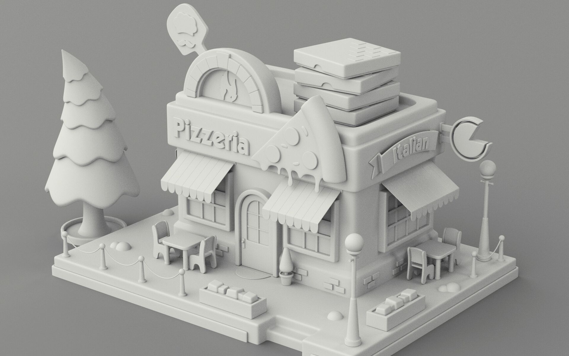 3dmax场景建模-超多细节卡通3d房子建模技巧 房屋布线卡线零基础教程