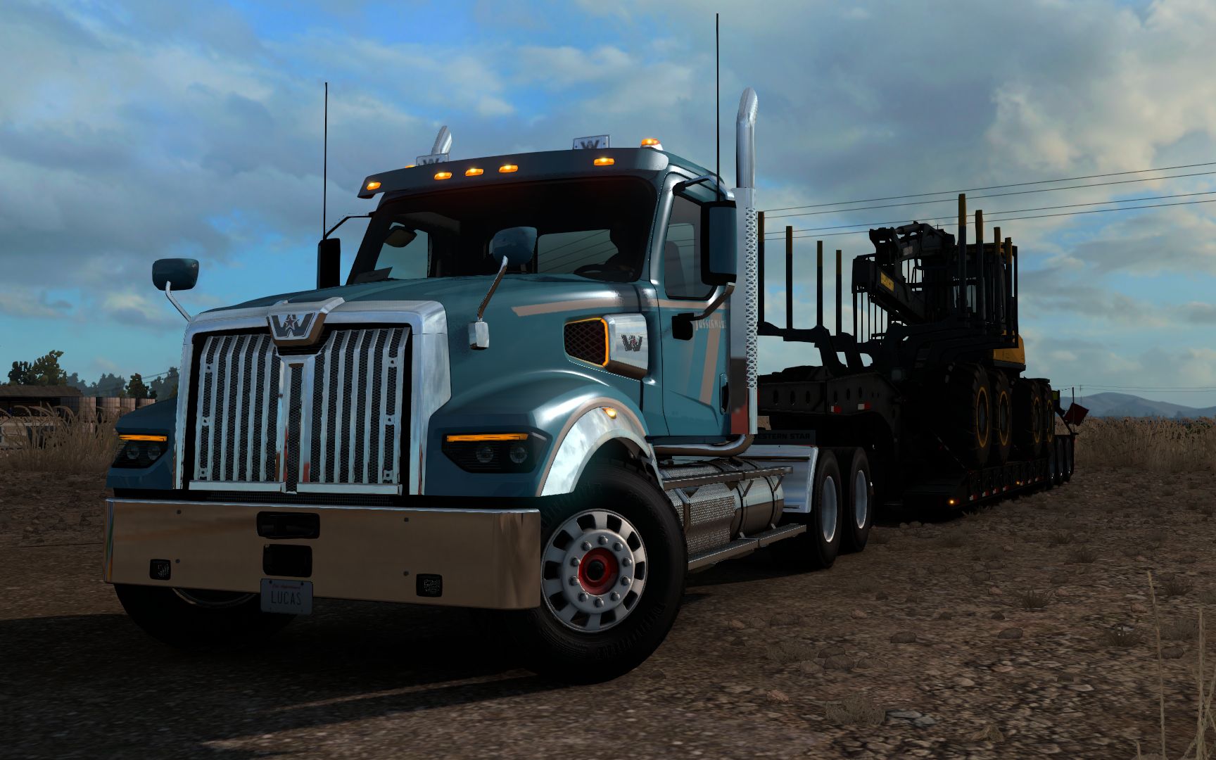 【美国卡车模拟】1080p无人声新车西部之星试驾_哔哩哔哩 (゜-゜)つロ