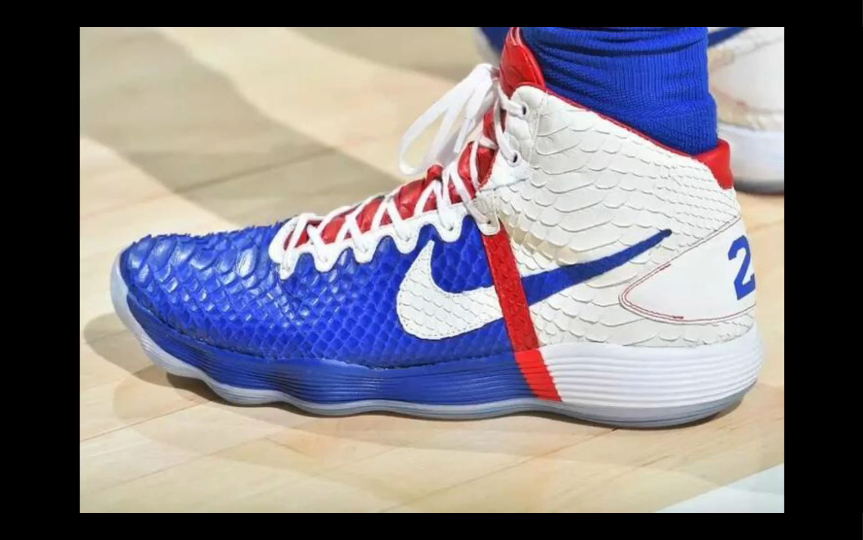 nike hyperdunk 2017 球员diy 涂鸦版 球鞋上脚精选 每双都很有个性