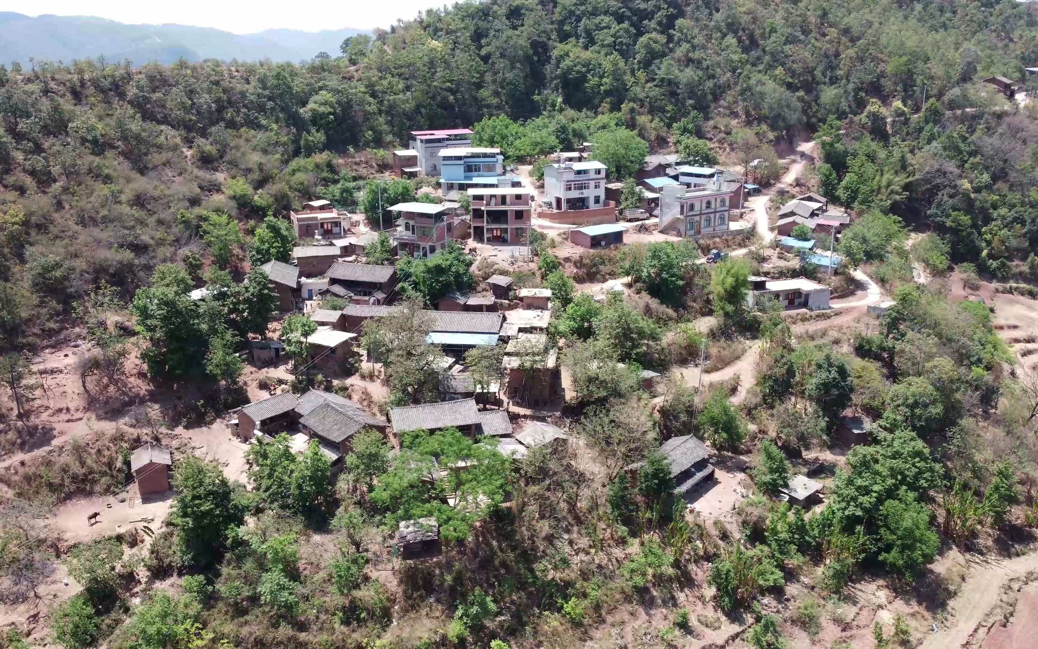 大疆mini2拍摄:武定县白路镇三合村委会阿六枝小村航拍