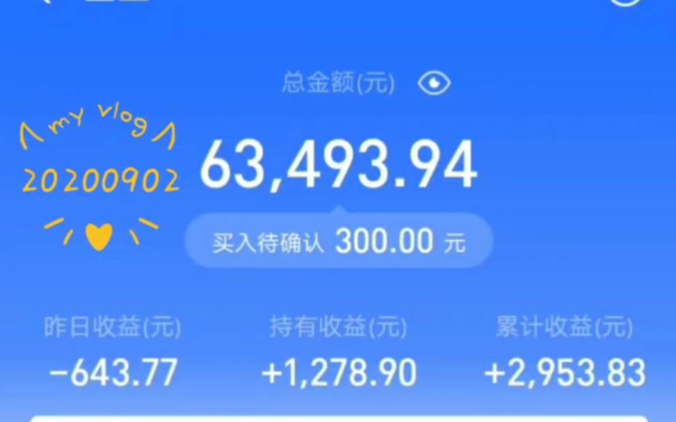 2020.9.2支付宝基金理财收益643.77元,半导体、诺安暴跌哔哩哔哩bilibili