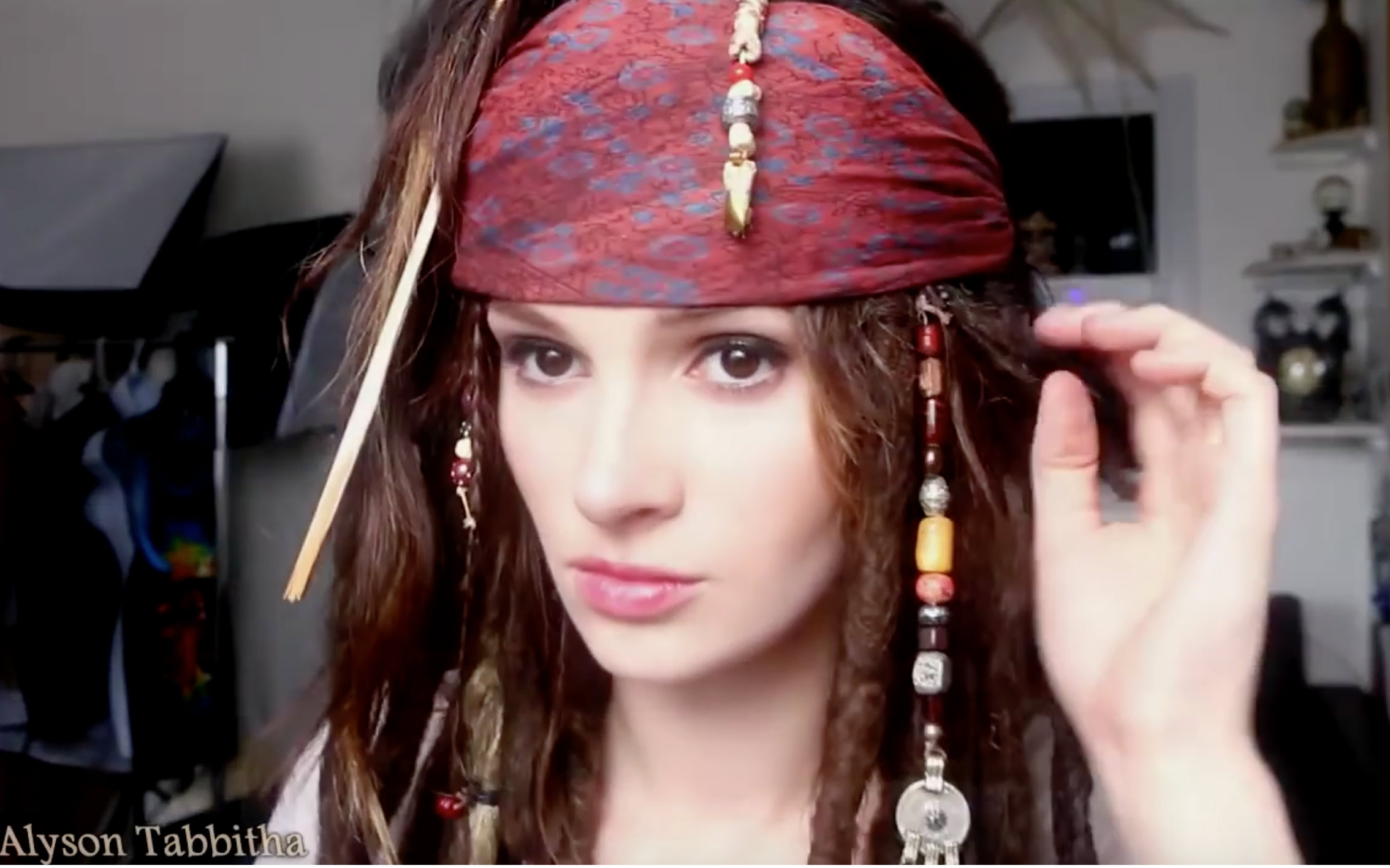 【加勒比海盗】杰克船长cos 第二弹:假发(头巾,头饰)制作教程～〔jack