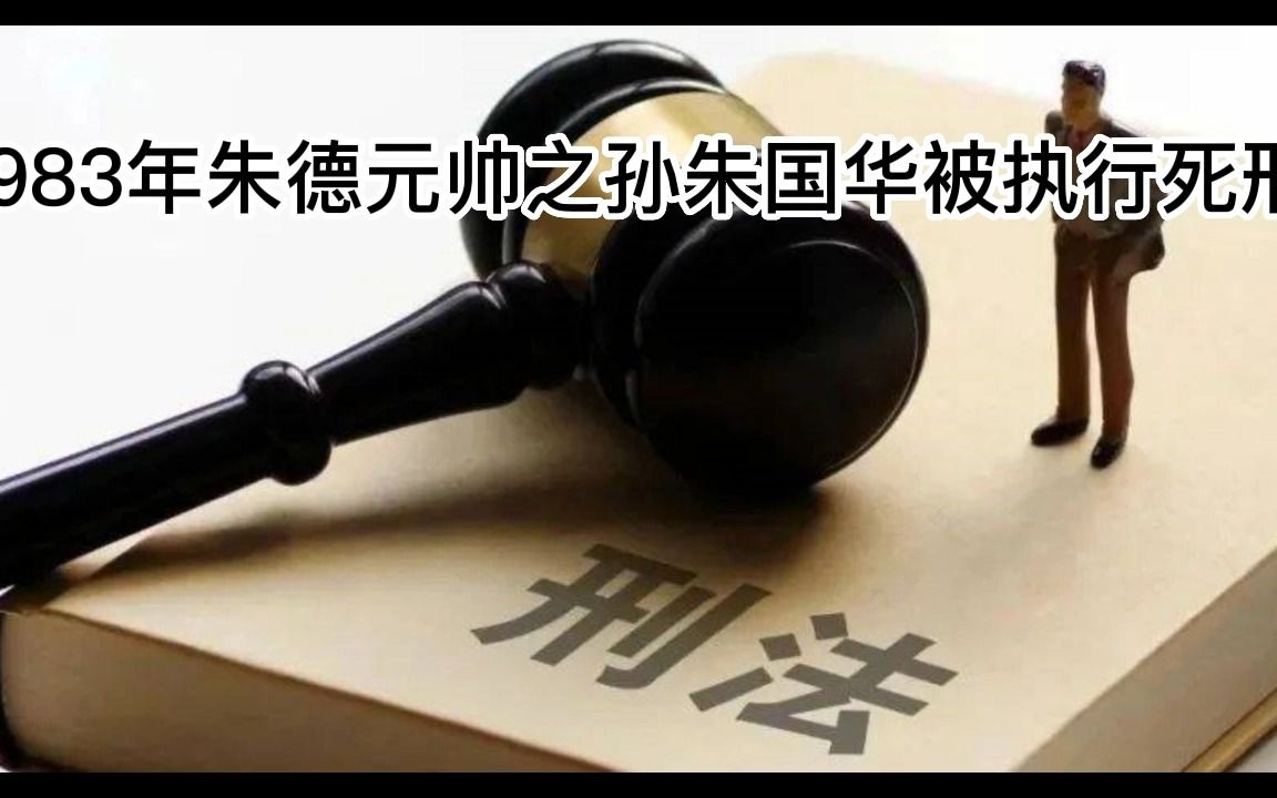 1983年朱德元帅之孙朱国华被执行死刑哔哩哔哩bilibili