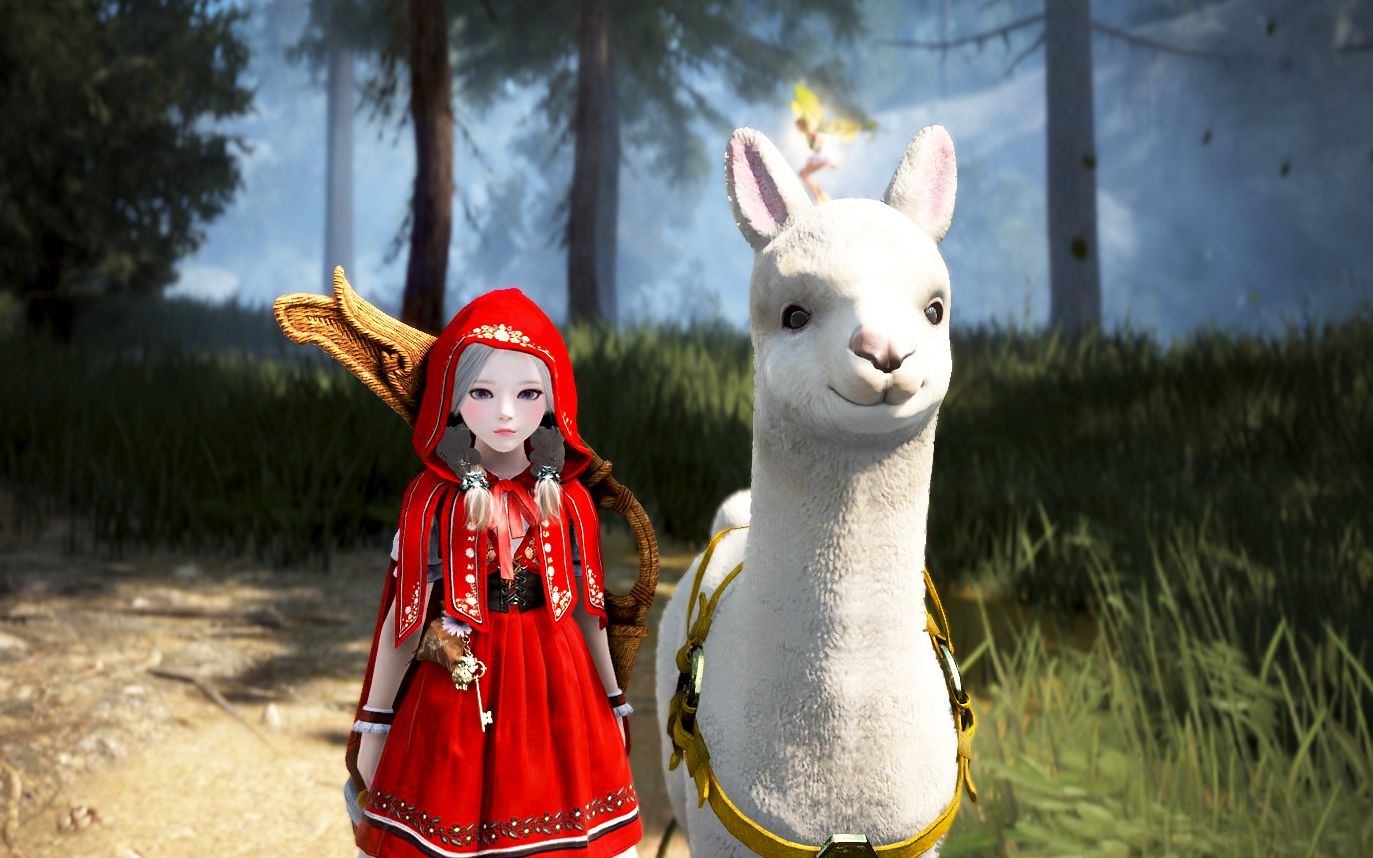 【黑色沙漠】小孩骑羊驼