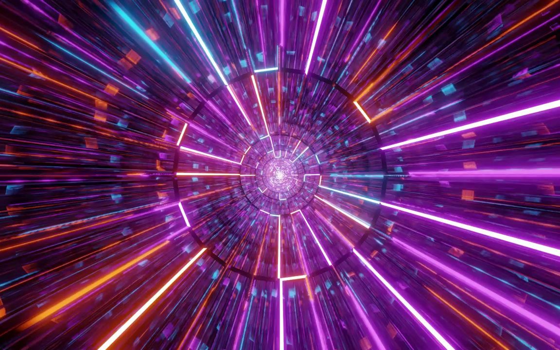 舞台背景 ▏a155 超高清画质紫色蓝色多彩灯光光环光管炫酷光线灯光效