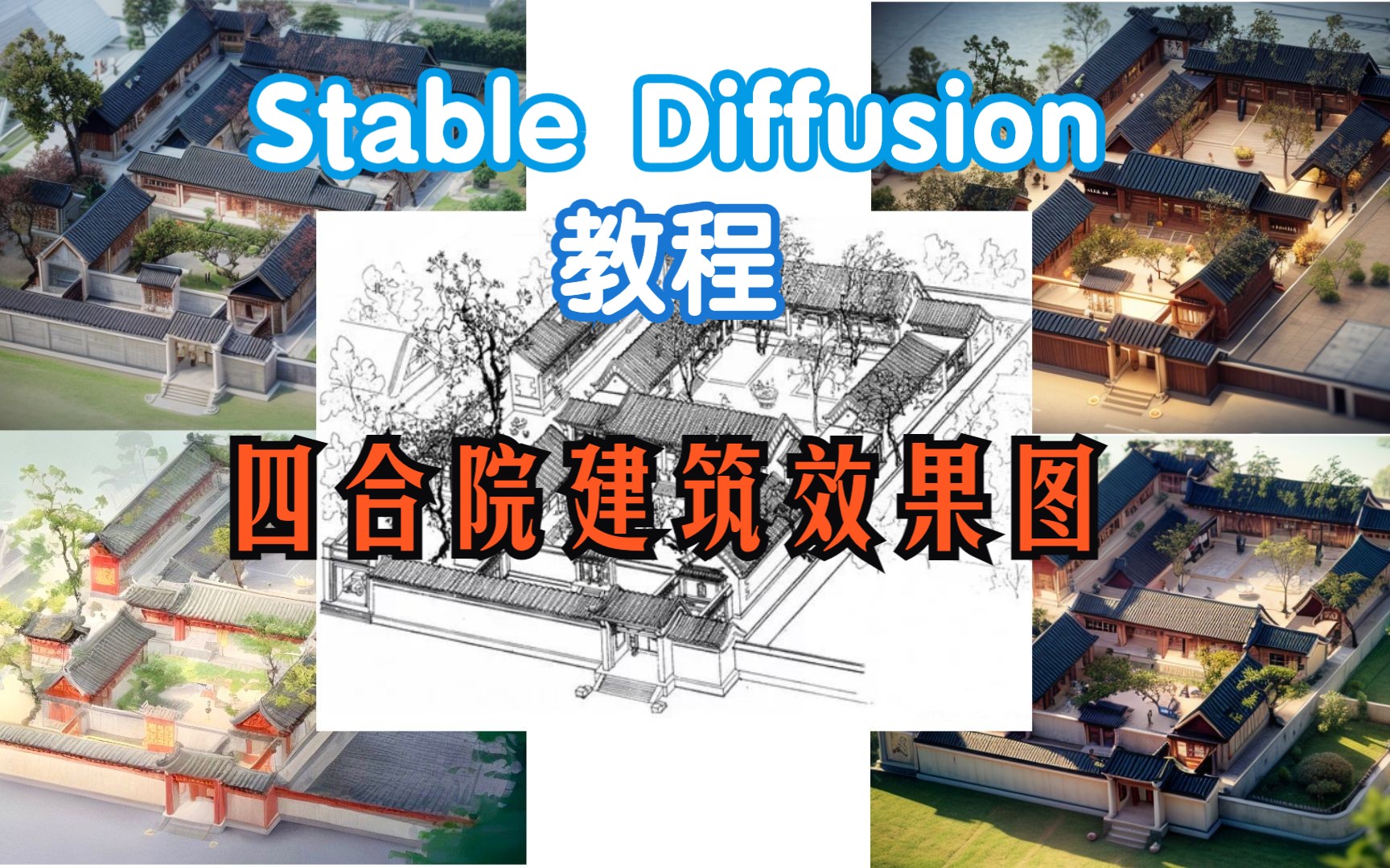 Stable Diffusion 四合院效果图教程哔哩哔哩bilibili