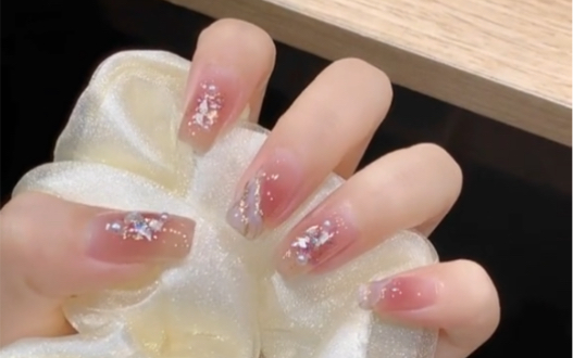 温柔仙气blingbling 腮红贝壳美甲#超好看的美甲#仙女必备#美甲款式