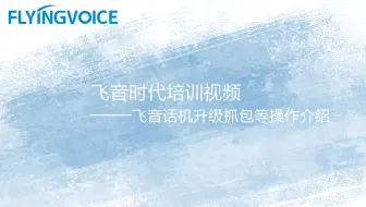 飞音时代培训视频（十一）—飞音话机升级抓包等操作介绍