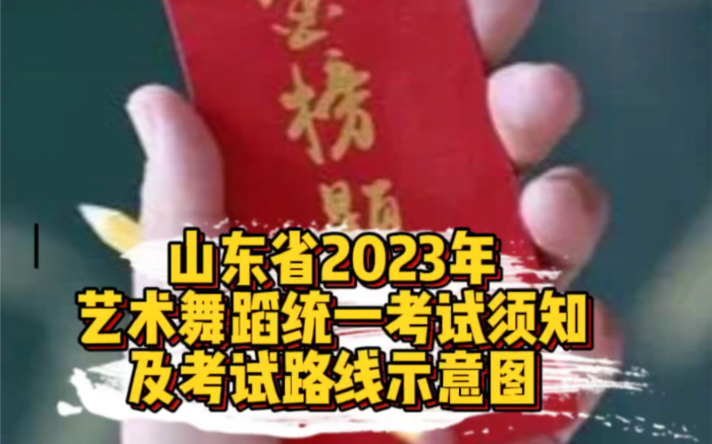 山东省2023年艺术舞蹈统一考试考生须知及考点路线示意图哔哩哔哩bilibili