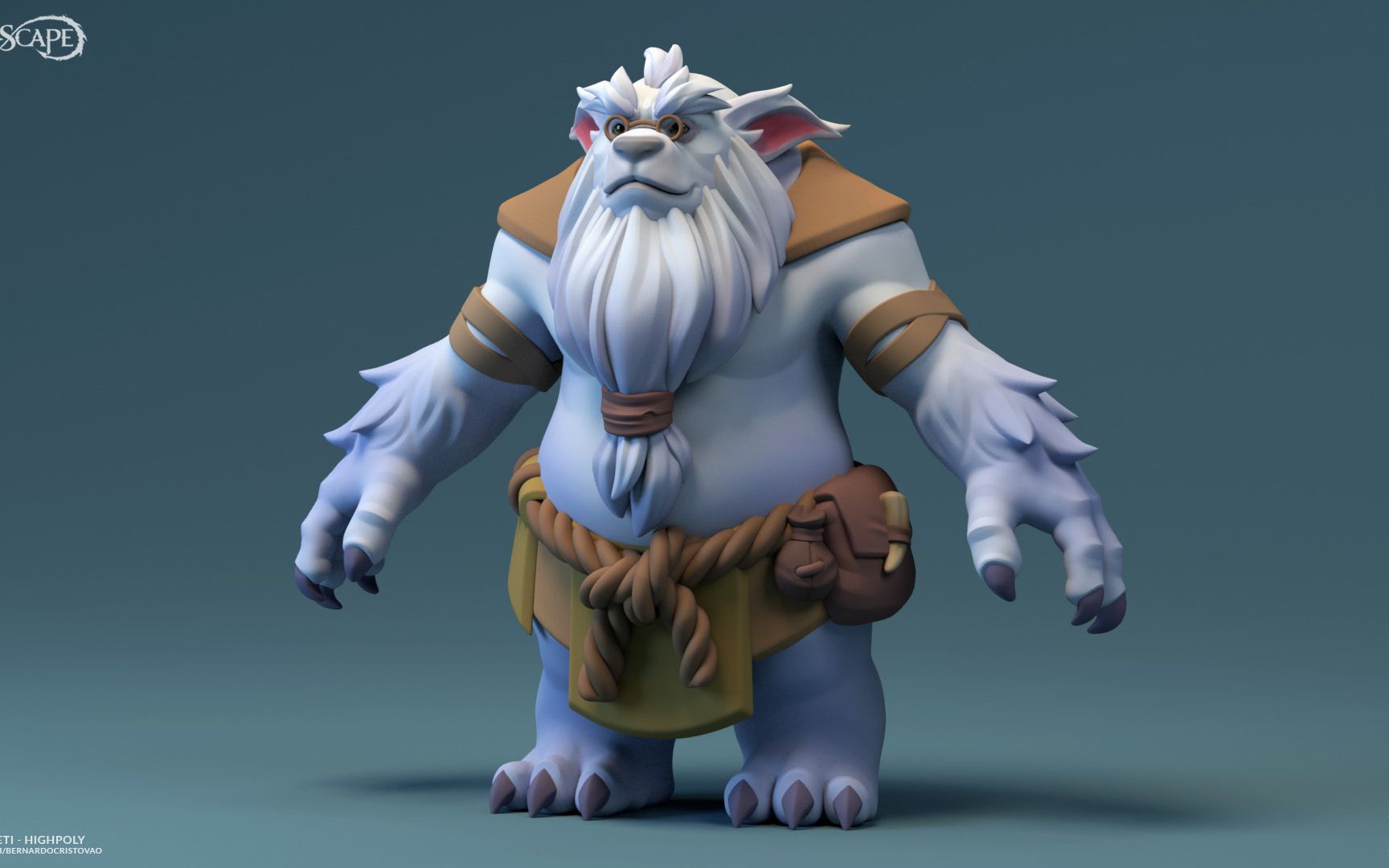 【游戏建模】动漫熊人模型zbrush雕刻实操