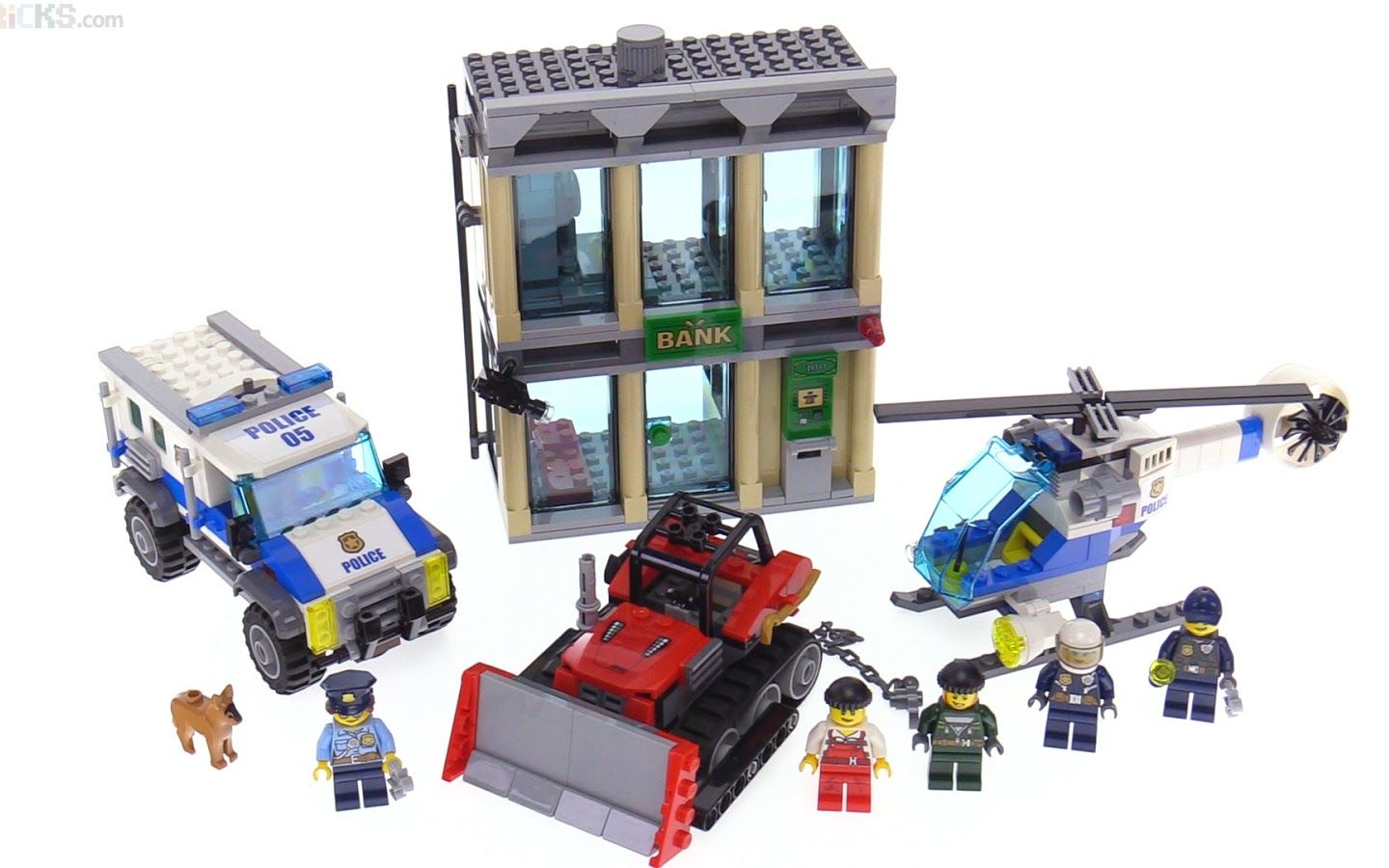 乐高lego60140城市系列推土机银行抢劫2017速拼评测