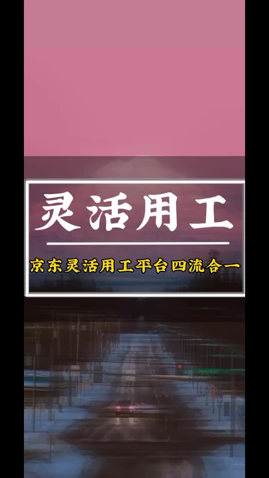 京东灵活用工平台四流合一:构建高效、灵活的现代劳动力生态 #哔哩哔哩bilibili