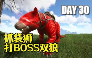 Download Video: 【方舟维京湾30】抓顶尖袋狮打符石，三刷世界BOSS双狼（斯科尔与哈蒂）！- ARK方舟生存进化维京湾原始恐惧3倍恐龙生存开荒