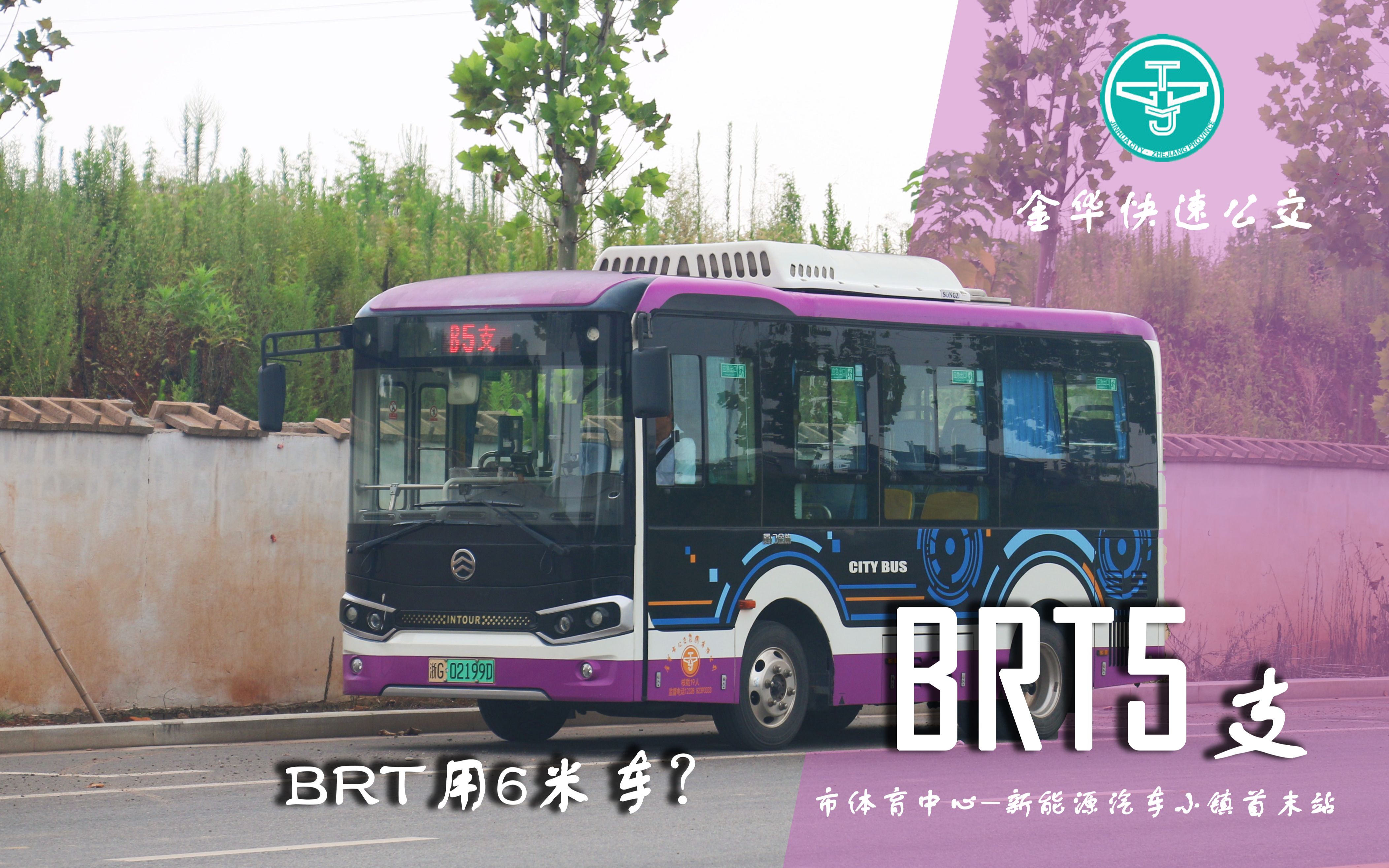 [6米的BRT]金华公交BRT5支线(市体育中心新能源汽车小镇首末站)全程第一视角前方展望POV【金华公交POV24@P153】哔哩哔哩bilibili