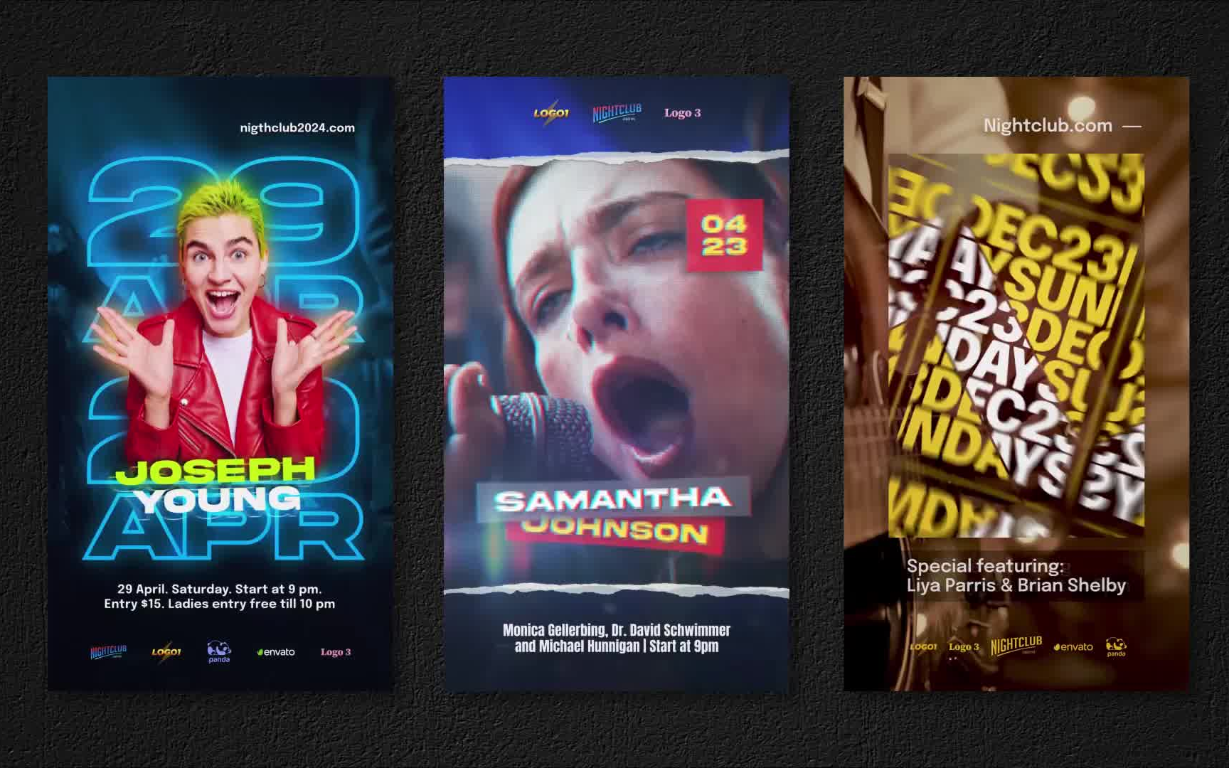 ae横竖模板-酒吧介绍宣传片音乐会狂欢派对气氛渲染视频模板演唱会