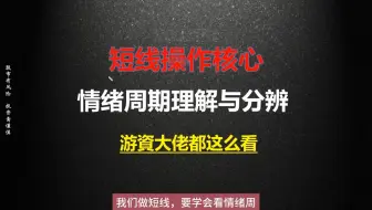 Download Video: 终于有人把情绪周期讲明白了，看懂冰点期，让你少走十年弯路。