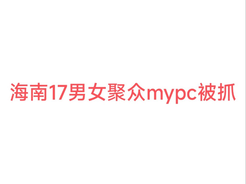 海南17名男女聚众mypc被抓哔哩哔哩bilibili