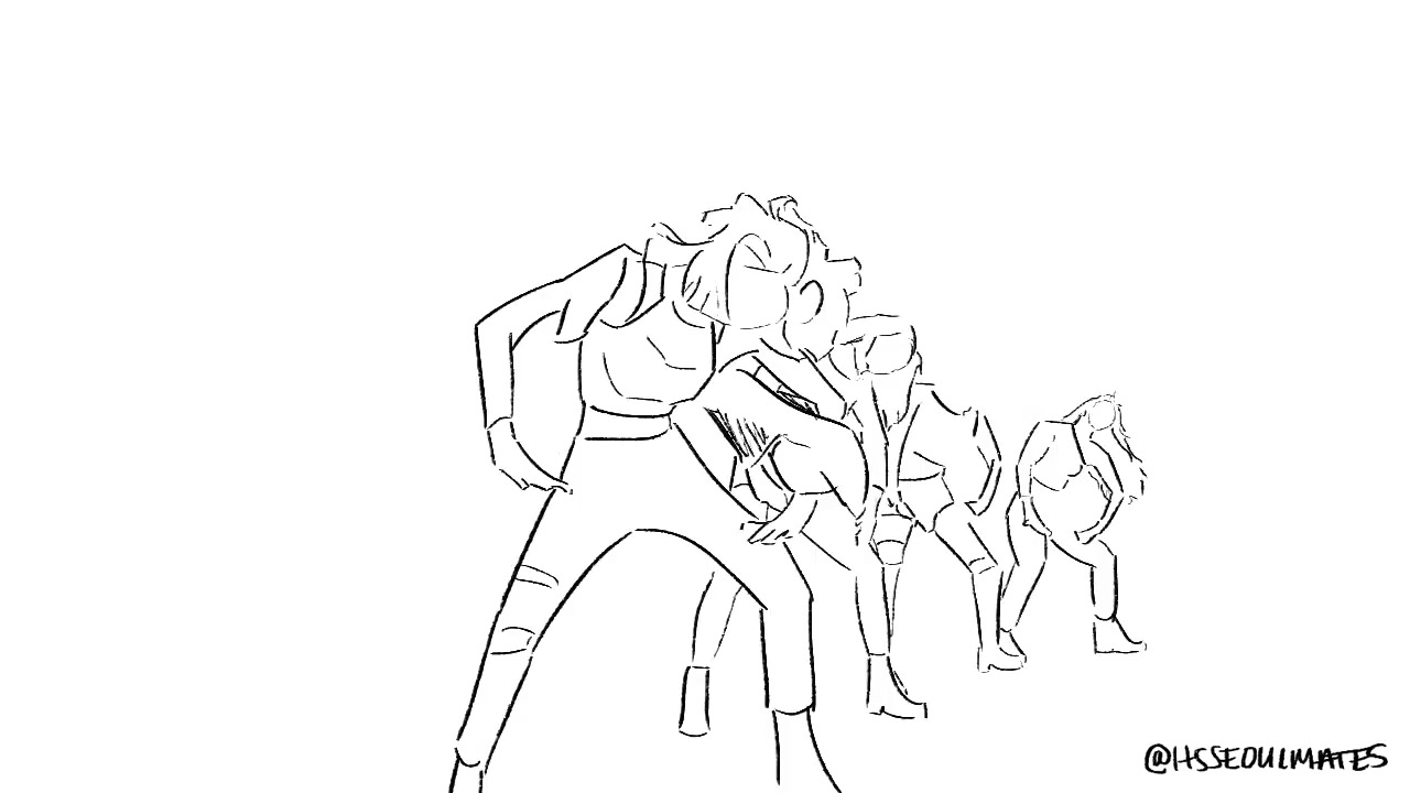 女团 blackpink 简笔舞蹈画合集