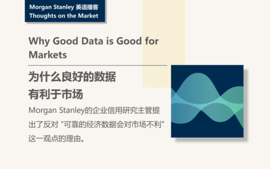 [Morgan Stanley英语播客] 好的数据有利于市场,还是不好的数据有利?|Thoughts on the Market哔哩哔哩bilibili