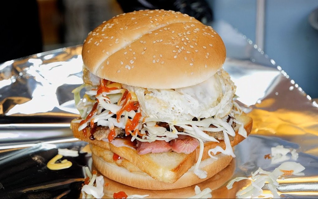 ettv香肠薯饼汉堡