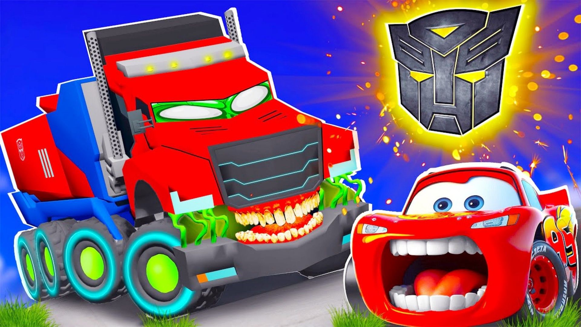 麦昆汽车与烈焰怪兽车正面硬刚,最后的惨状该如何扭转?