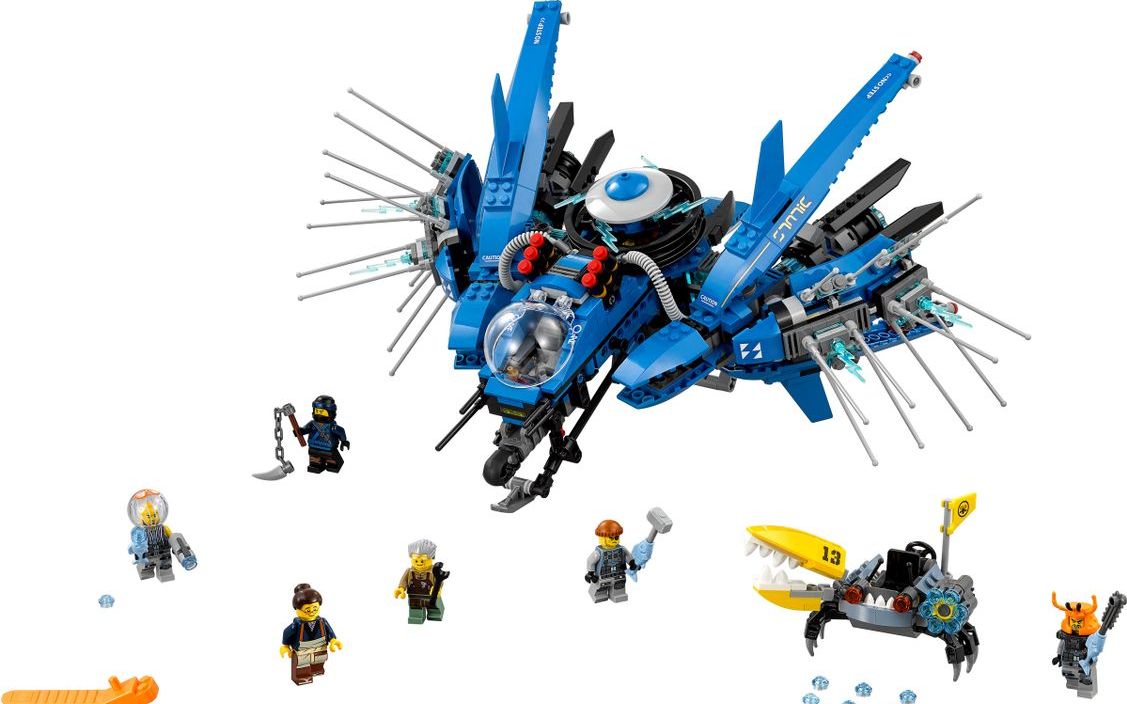 乐高lego70614幻影忍者雷霆战斗机拼搭搬砖视频