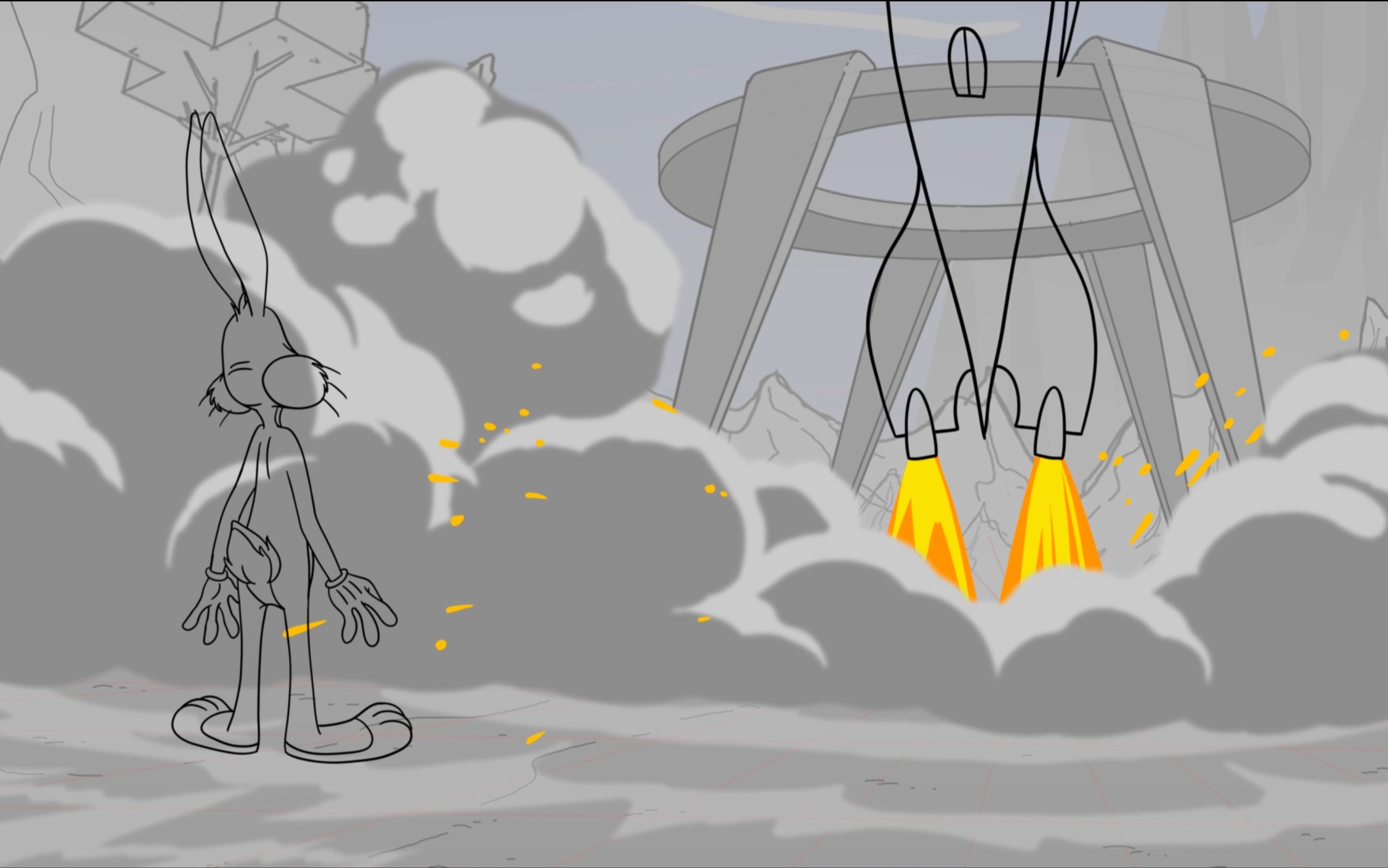 spacejam2anewlegacy空中大灌篮2场景2d手绘特效