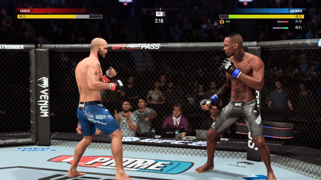 ufc5游戏:罗比劳勒vs"黑龙"阿迪萨亚,对战最高难度ai