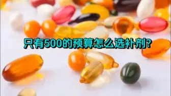 只有500预算怎么选补剂？