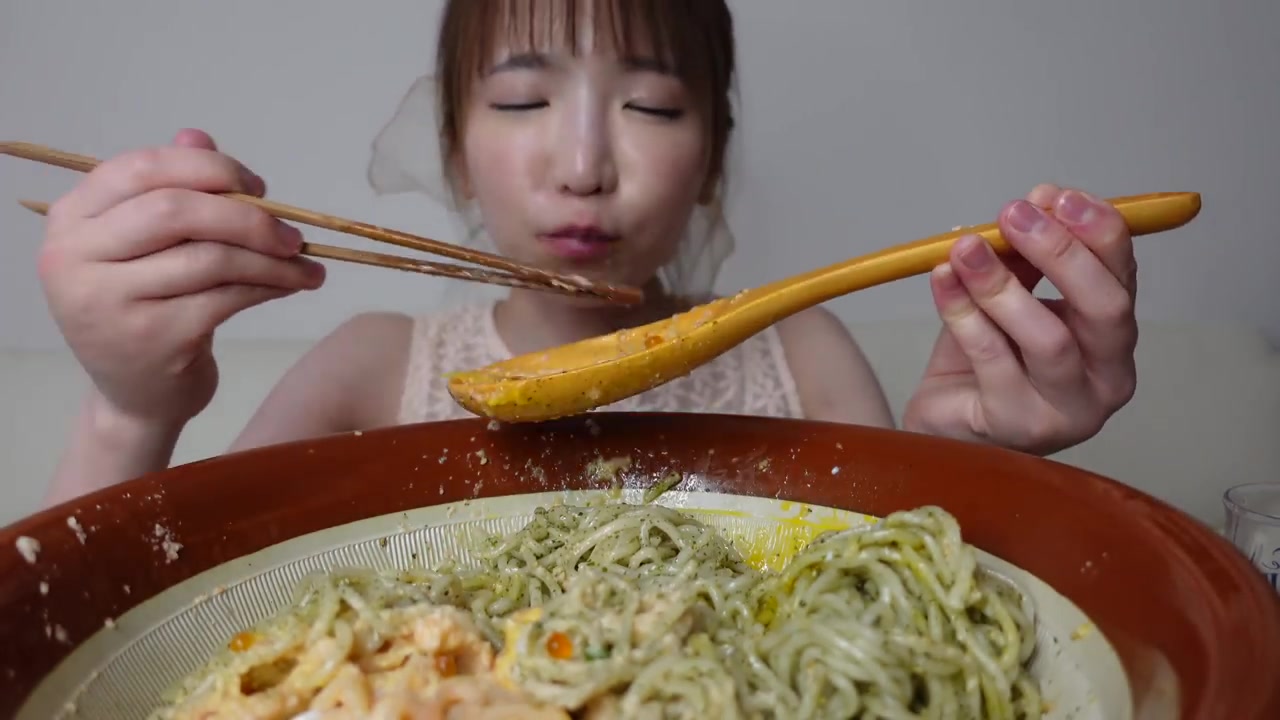 【萌梓】【大胃王】鳕鱼子意大利面多少钱和金枪鱼(2020年7月28日19时