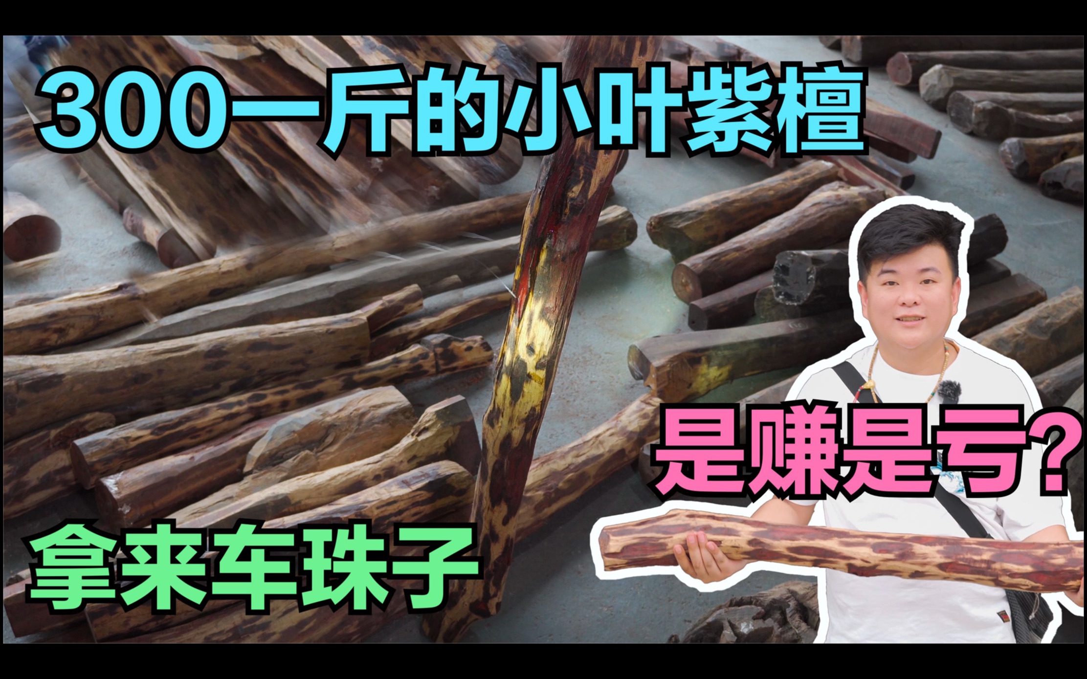 国内最大红木批发市场,花几千淘一根小叶紫檀车珠子,是赚是亏?哔哩哔哩bilibili