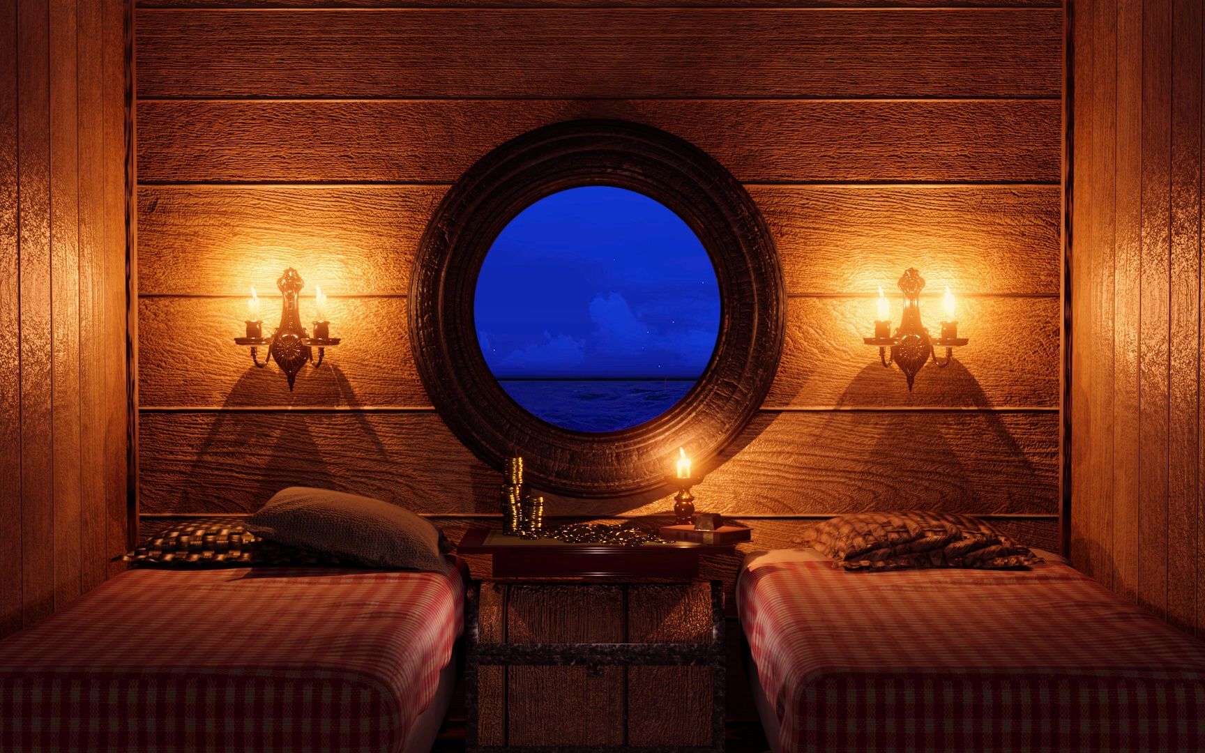 舒适的船舱卧室氛围白噪音