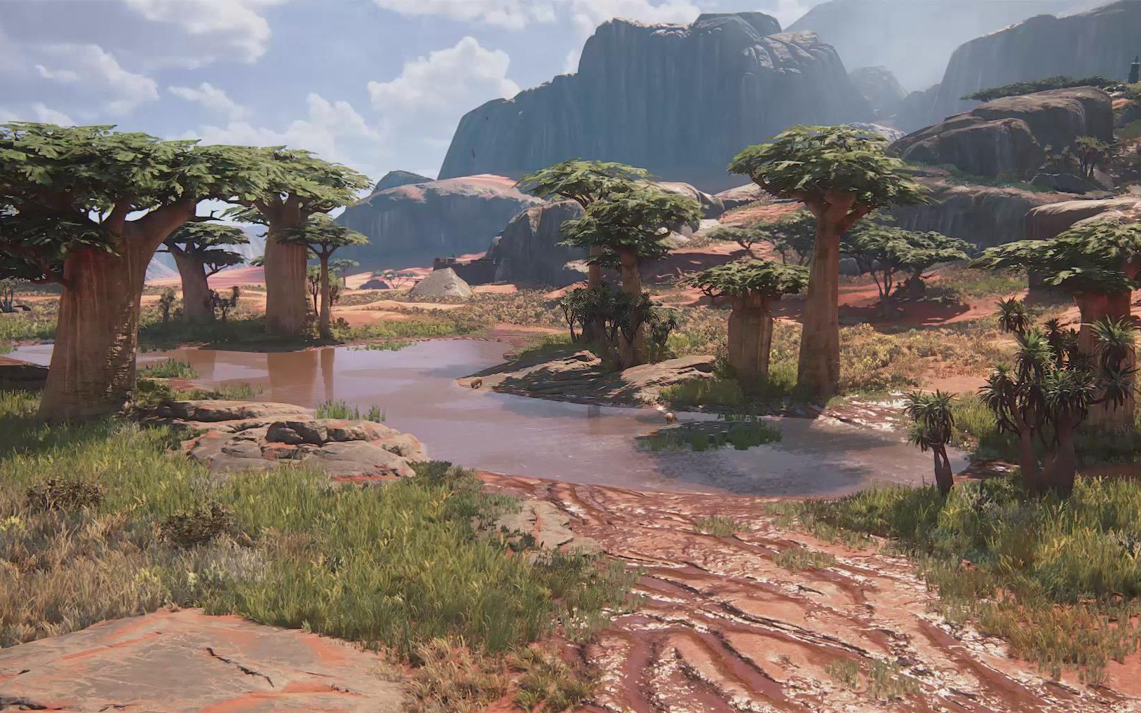 ue4游戏森林山脉自然场景实例制作教程中英双字