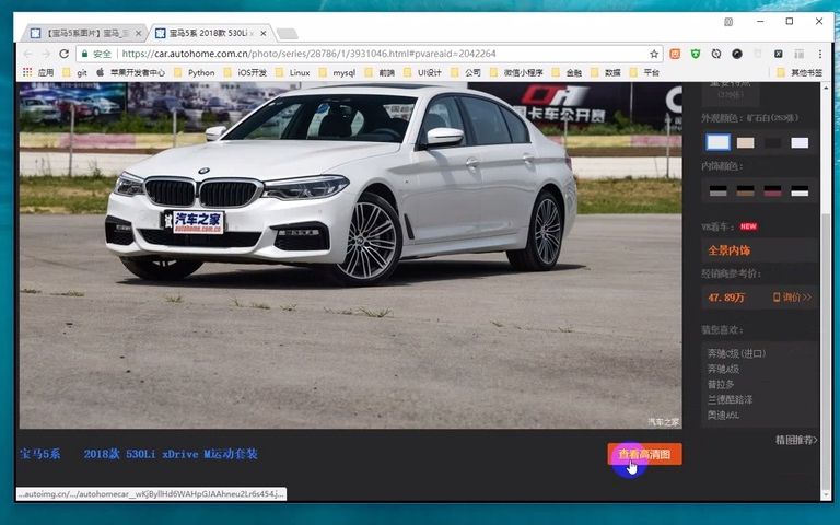 17.17【实战】汽车之家宝马5系高清图片下载爬虫(4)(Av57909837,P17)哔哩哔哩bilibili