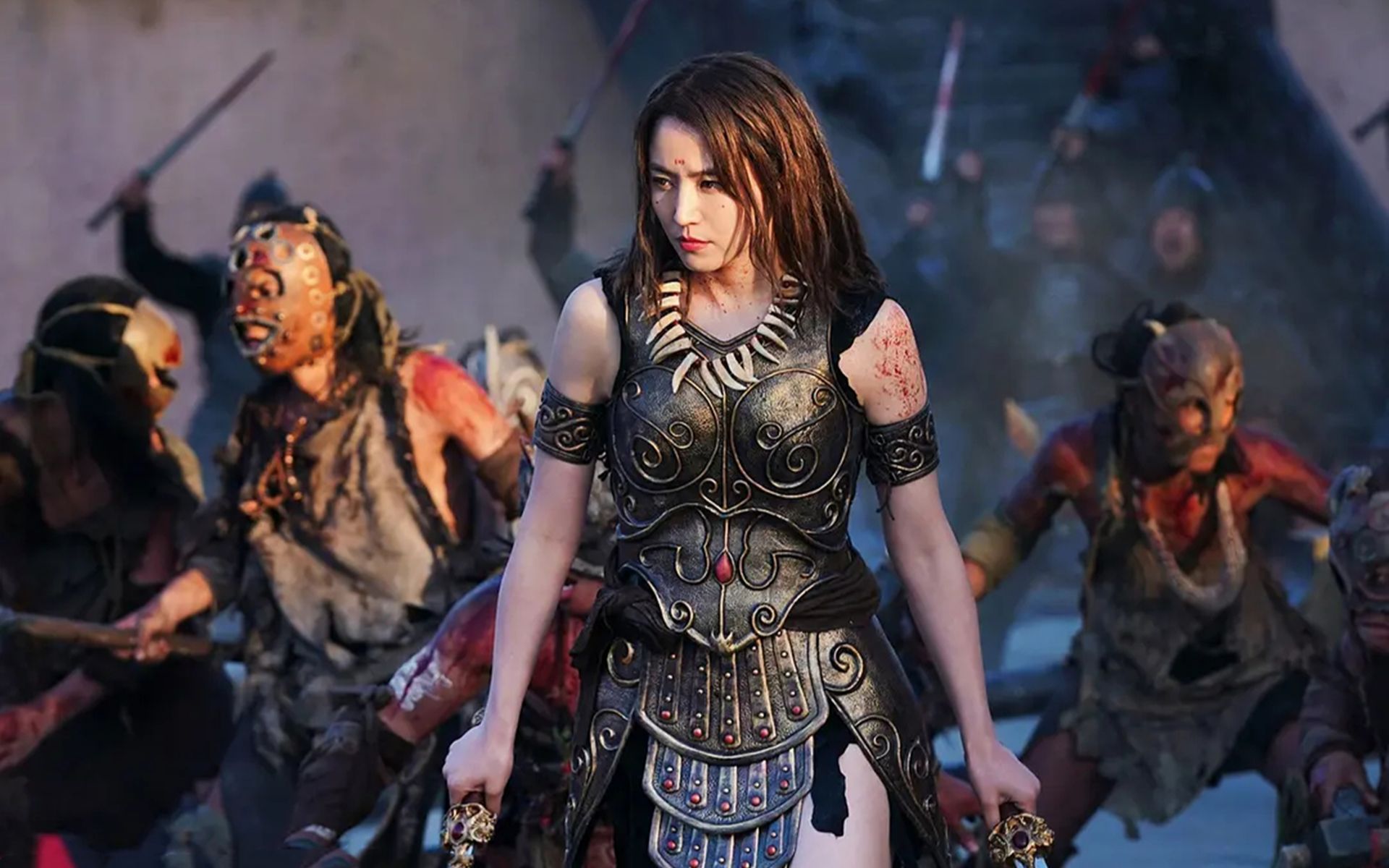 性感的压寨大王带领野蛮人决战秦兵武功高强勇猛无比这颜值炸了锅