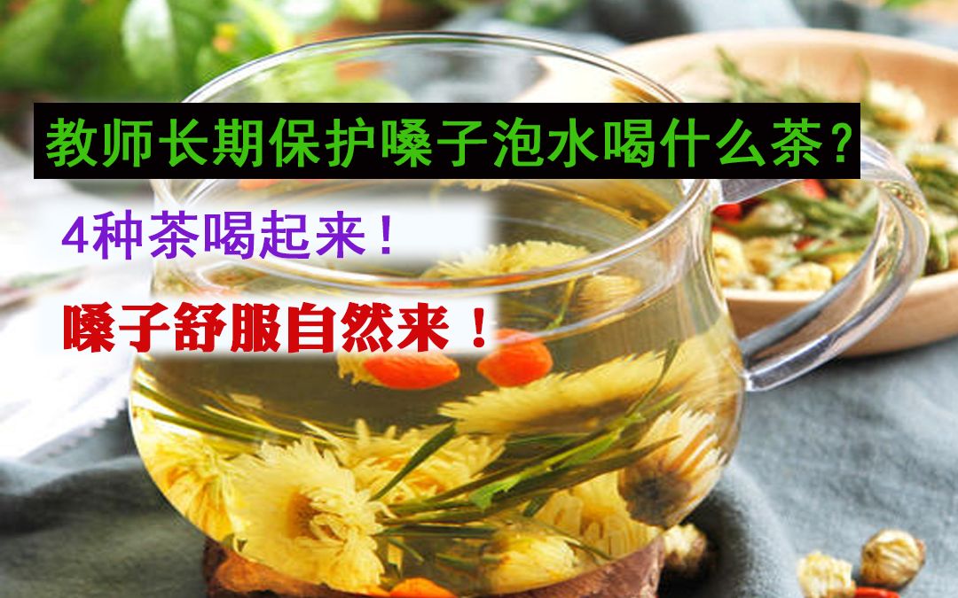 教师长期保护嗓子的茶,老师泡水喝什么茶好?四种茶喝起来!嗓子舒服自然来!哔哩哔哩bilibili