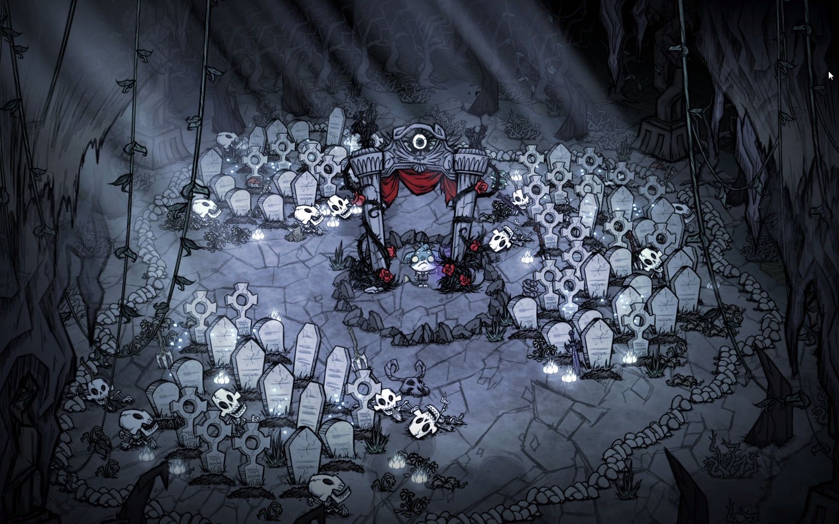 饥荒联机建家洞穴战士的陵墓