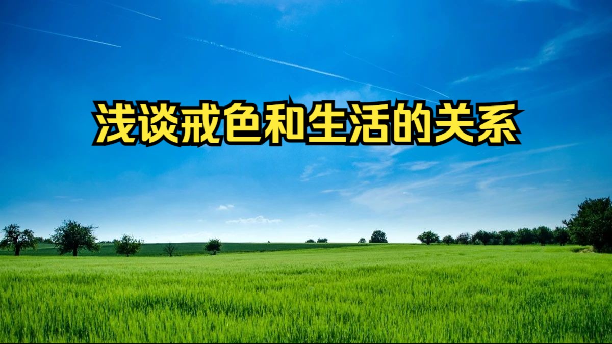 浅谈戒色和生活的关系哔哩哔哩bilibili