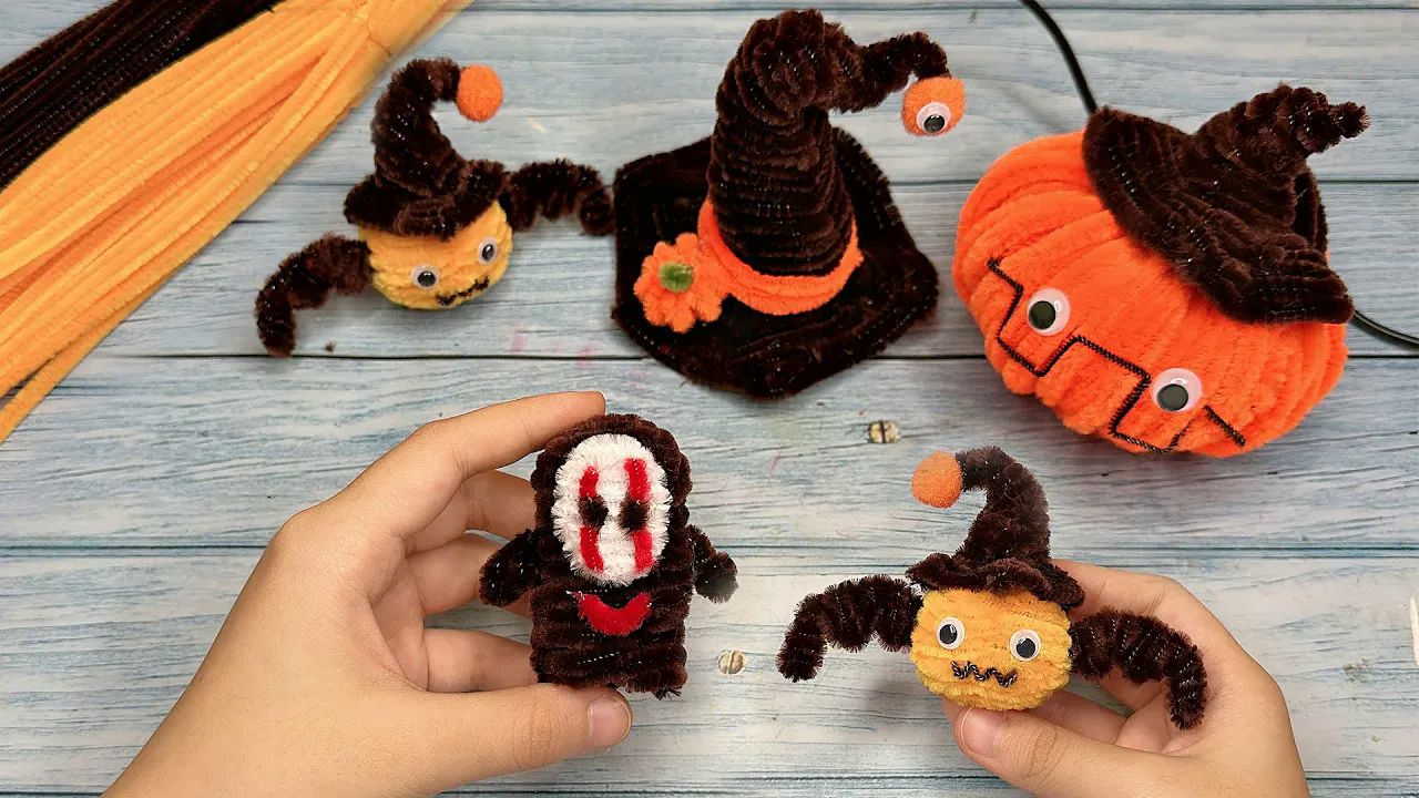 【diy simple crafts】四种万圣节小物扭扭棒制作教程4 diy halloween